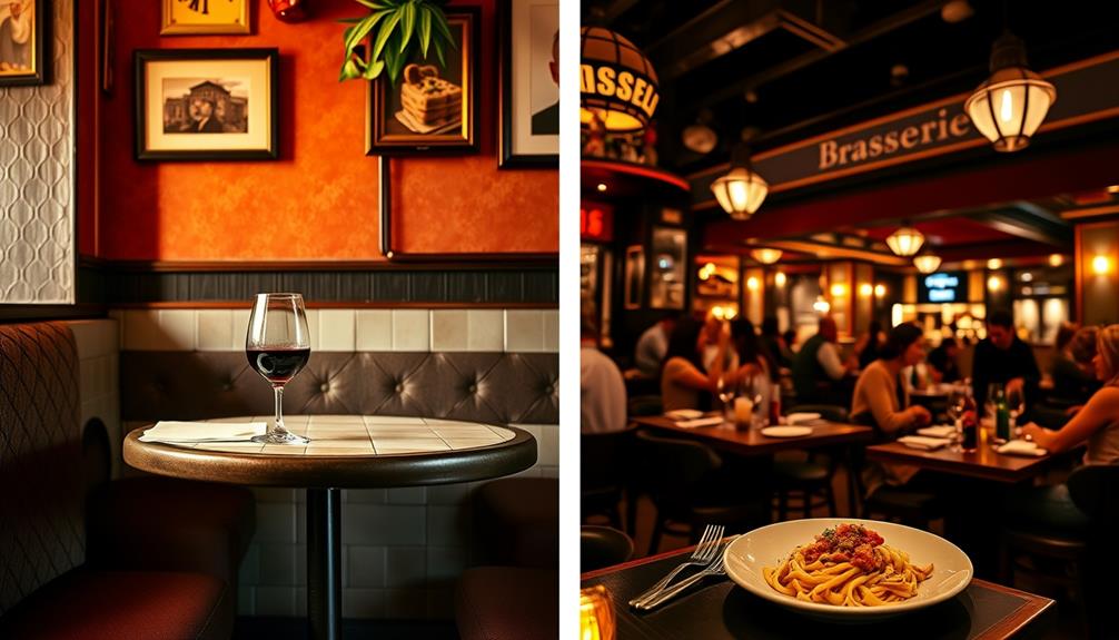 bistro versus brasserie distinctions