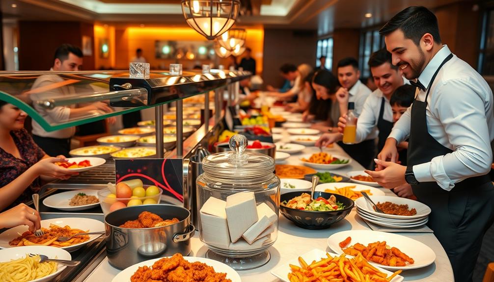 dining gratuity at buffets