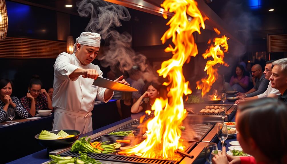 hibachi chefs create dining