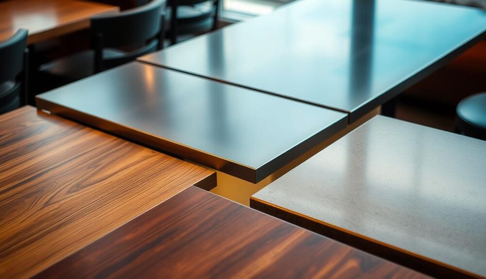 optimal restaurant table finish