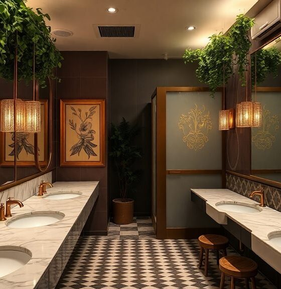 innovative dining restroom aesthetics