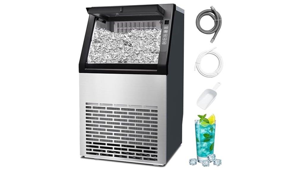 100lbs stainless steel ice machine