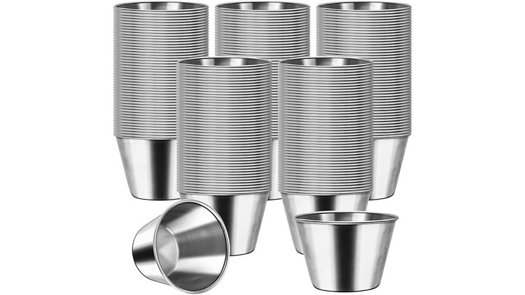 120 stainless steel sauce cups