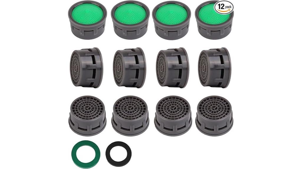 12 piece faucet aerator set