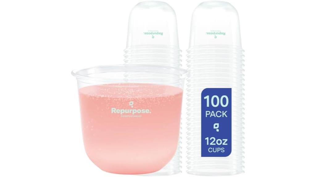 12oz disposable stemless cups