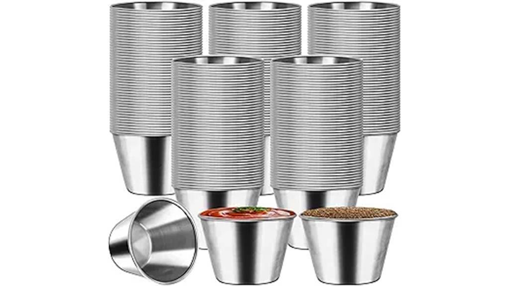 150 piece stainless steel ramekins