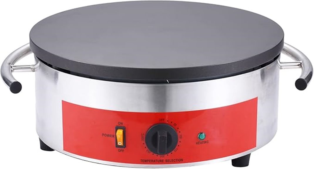 16 inch commercial crepe griddle
