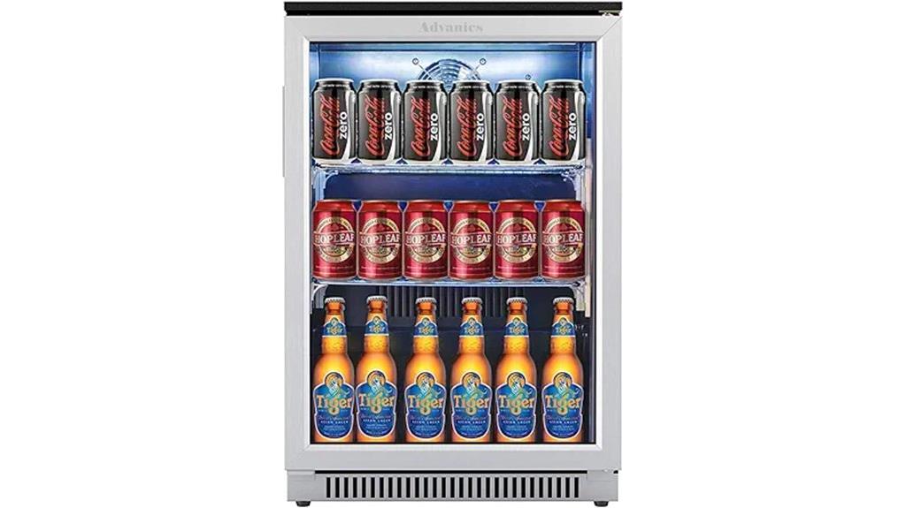 20 inch glass door beverage refrigerator