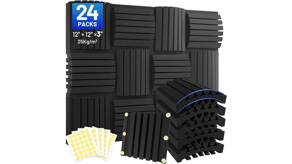 24 pack acoustic foam panels