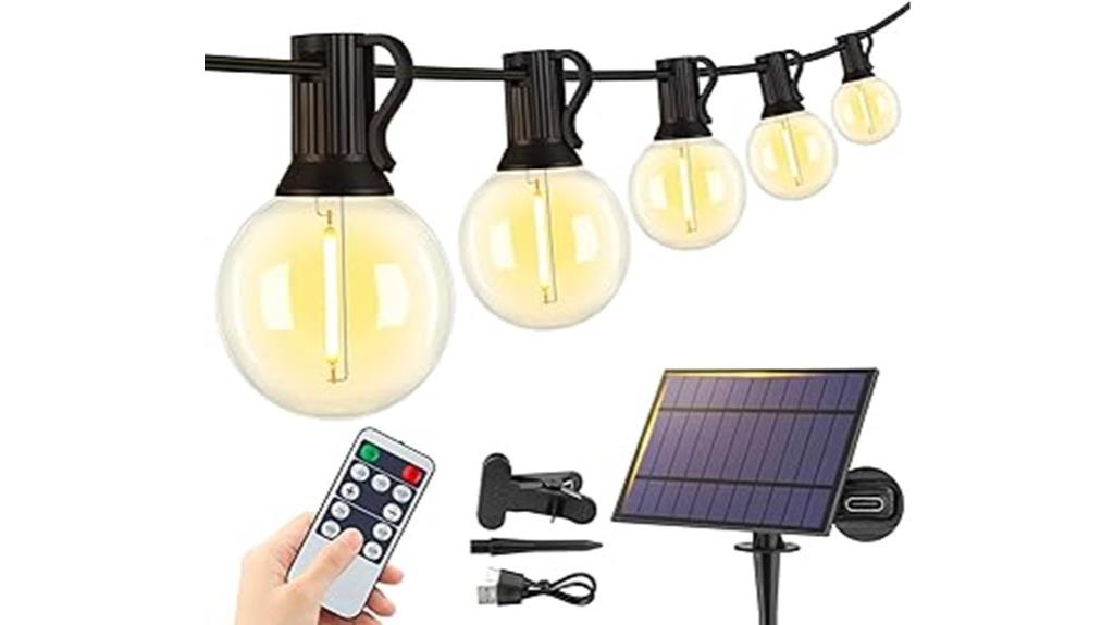 25 foot solar string lights