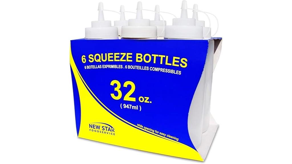 32 oz clear squeeze bottles