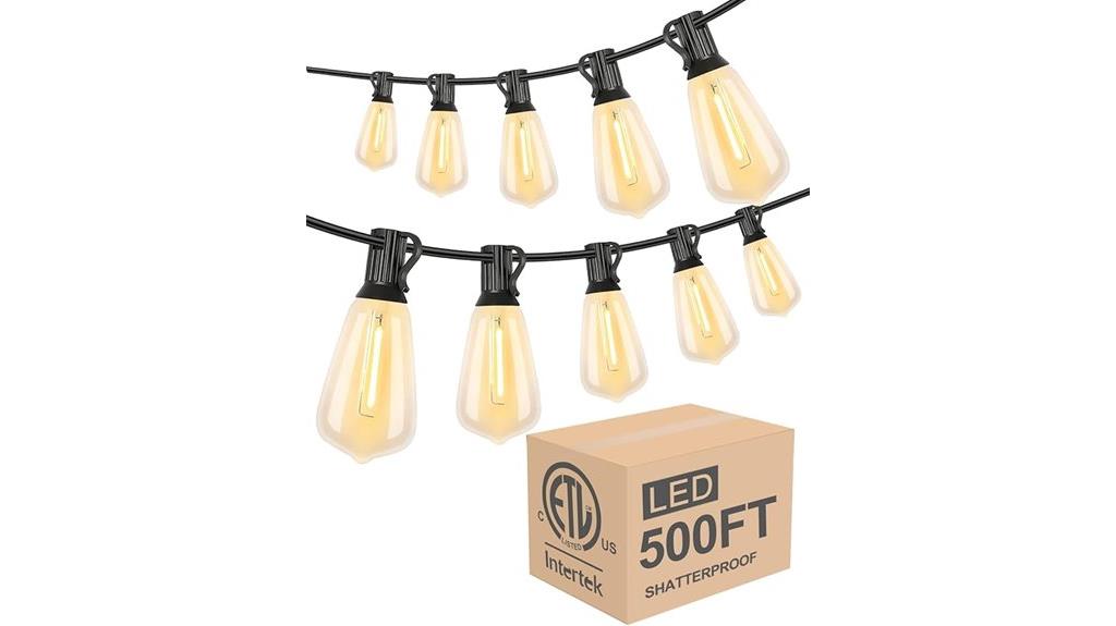 500ft outdoor string lights