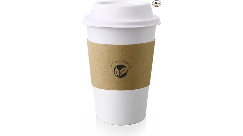 50 pack compostable coffee cups