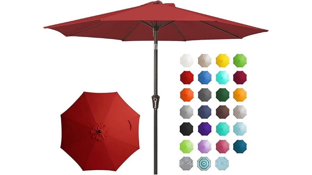 9 foot outdoor patio umbrella