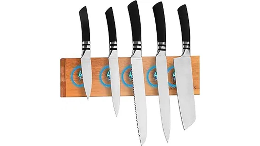 acacia wood magnetic holder