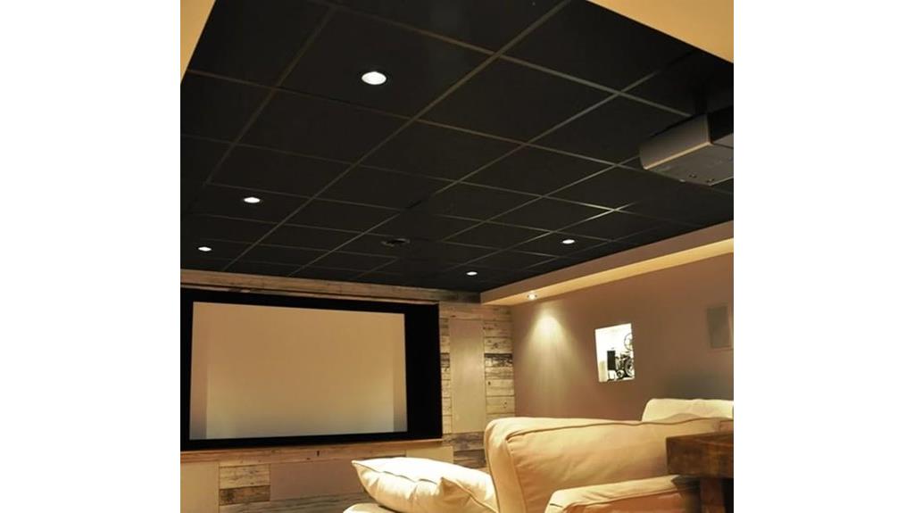 acoustic black ceiling tiles