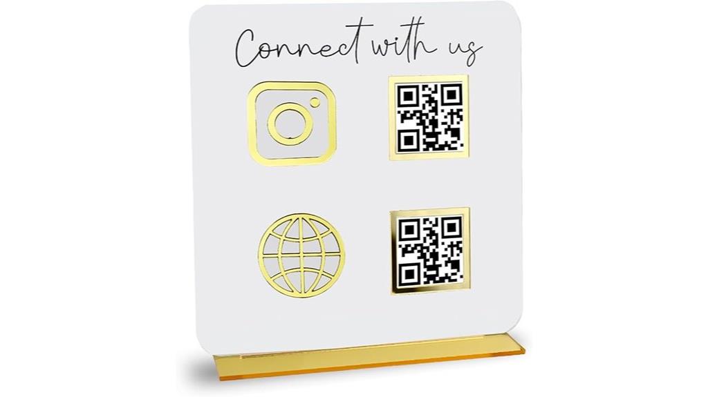 acrylic business qr sign