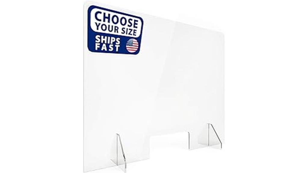 acrylic counter sneeze guard
