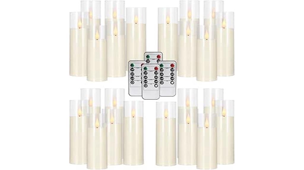 acrylic flameless candle set
