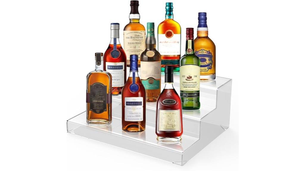 acrylic liquor shelf organizer