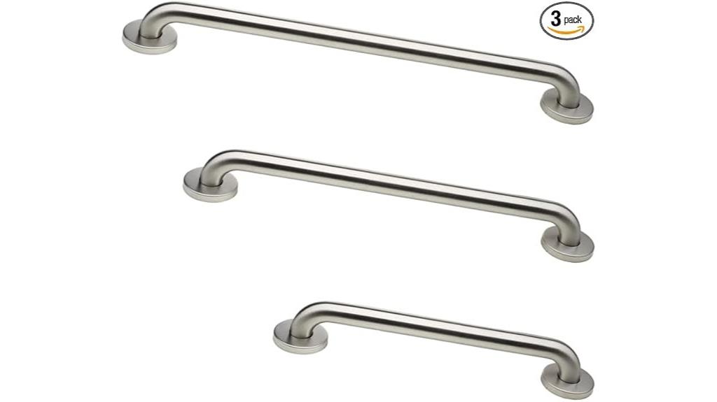 ada brushed stainless grab bars