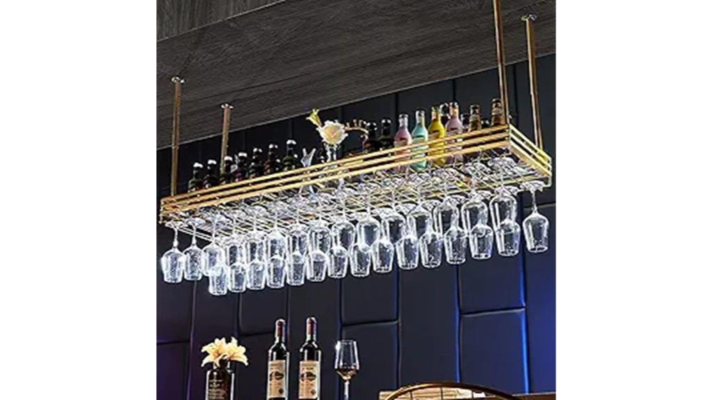 adjustable ceiling wine rack