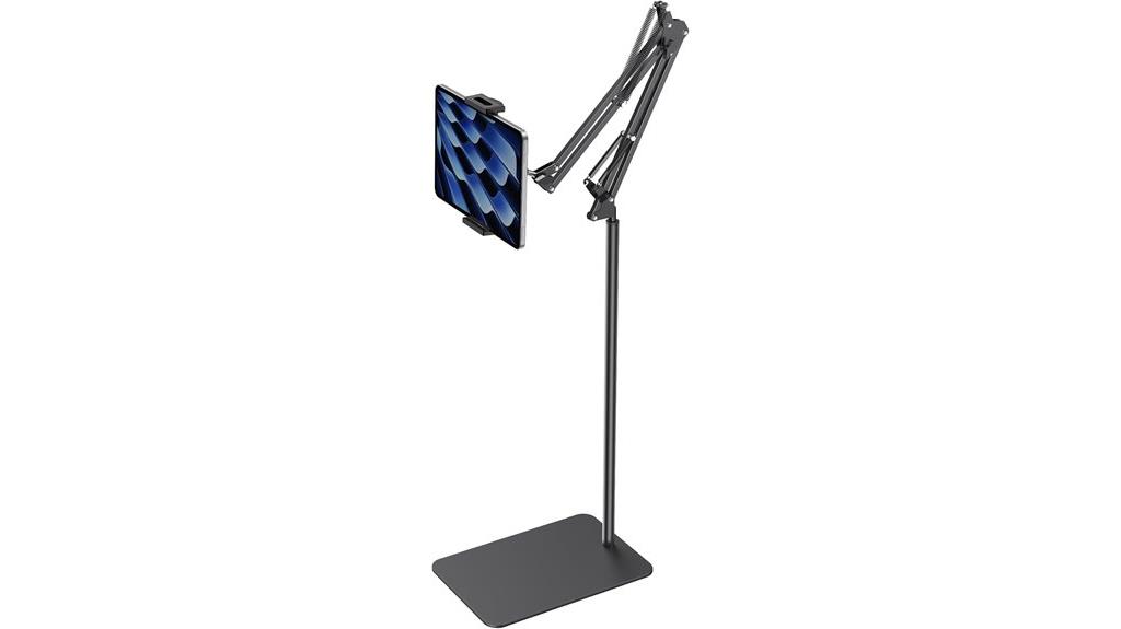 adjustable tablet floor stand