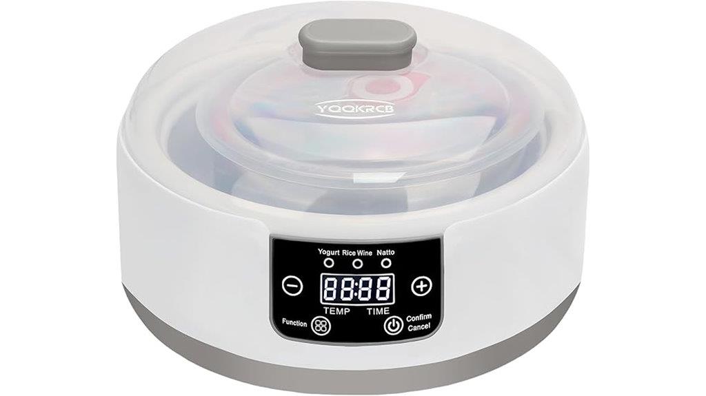 adjustable temperature yogurt maker