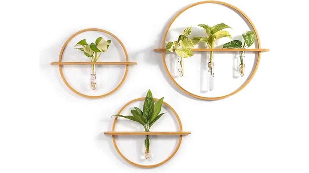 bamboo wall planter set