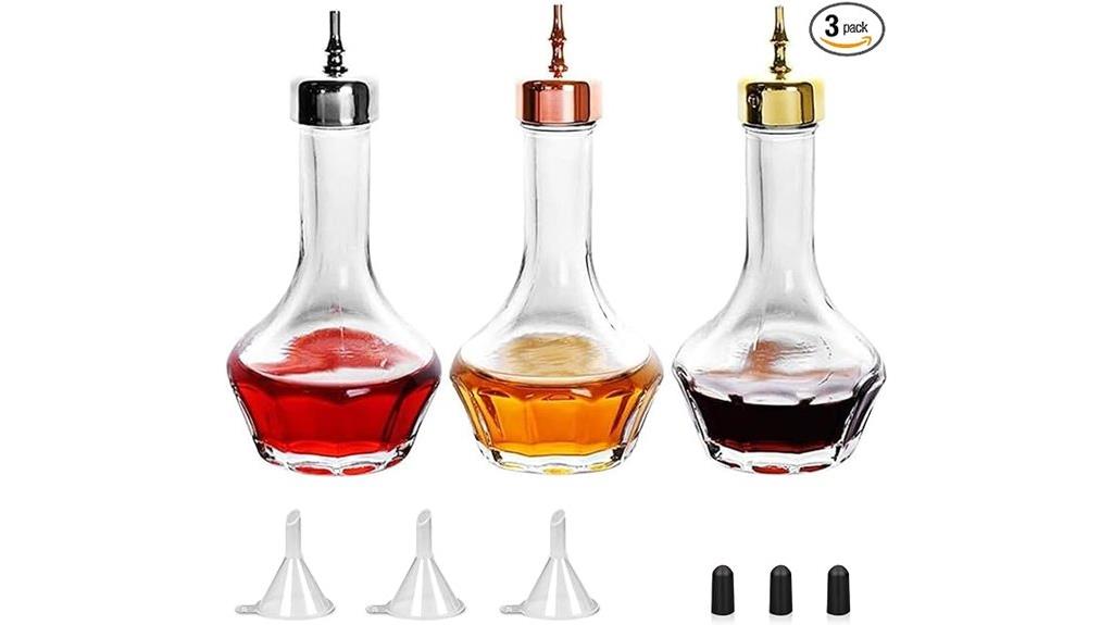 barware bitters bottle set
