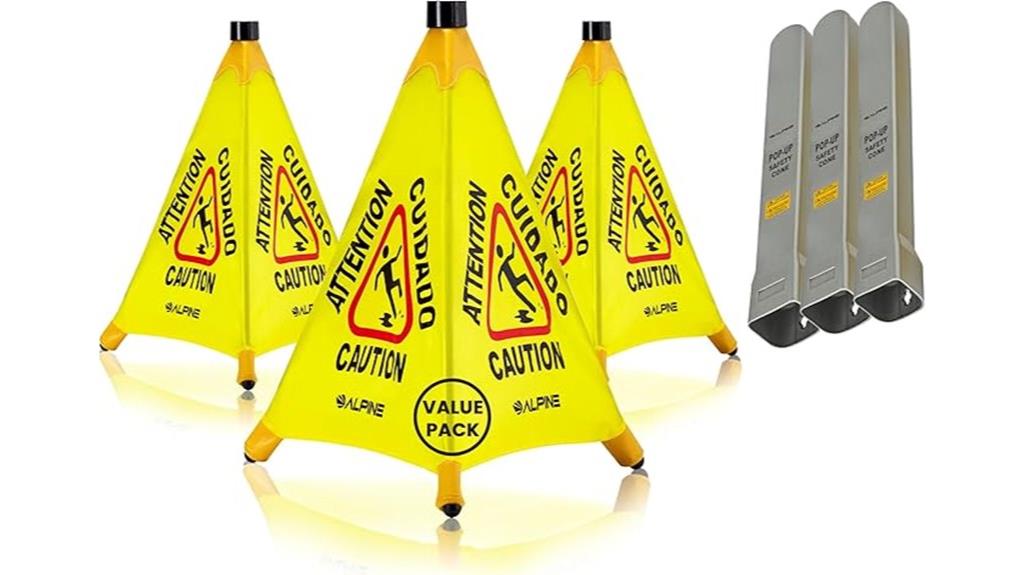 bilingual wet floor sign