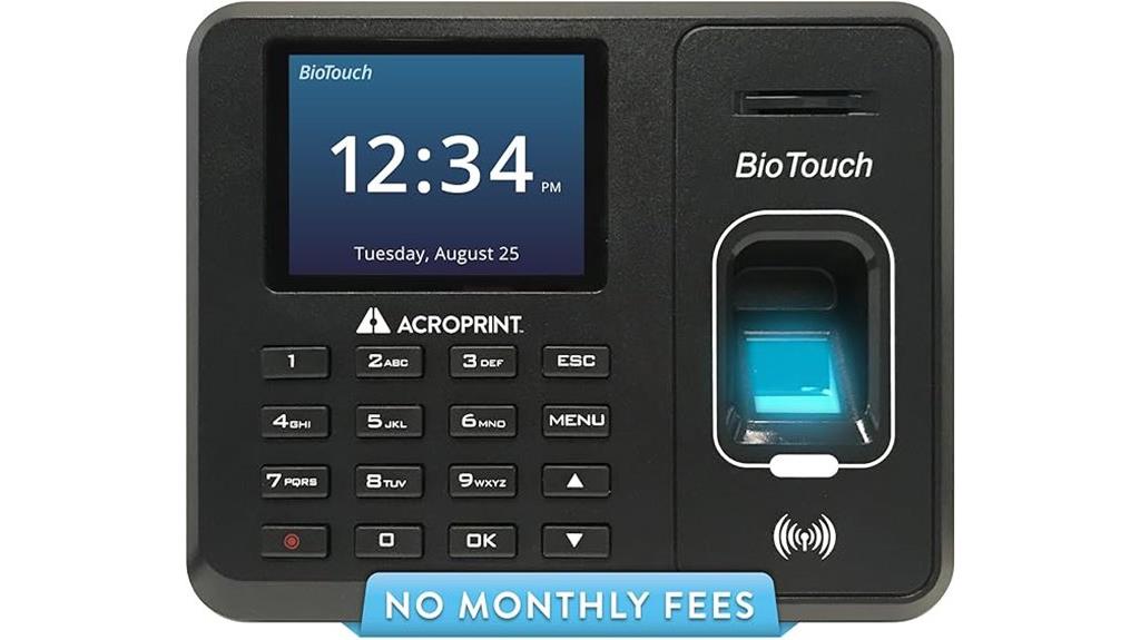 biometric fingerprint time clock