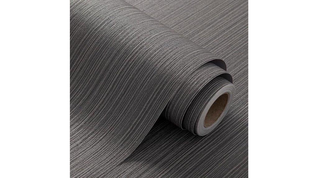 black grasscloth wallcovering