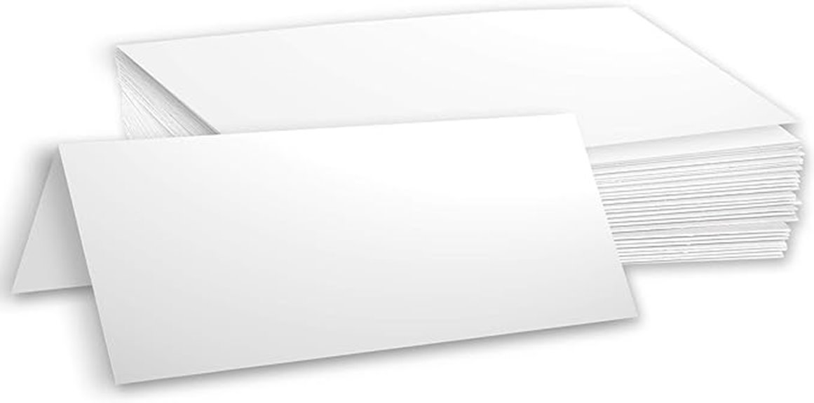 blank tent name cards