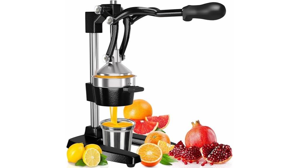 cast iron juicer with steel cup