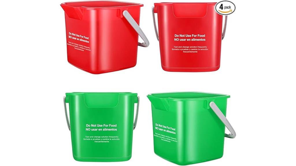 cleaning buckets set