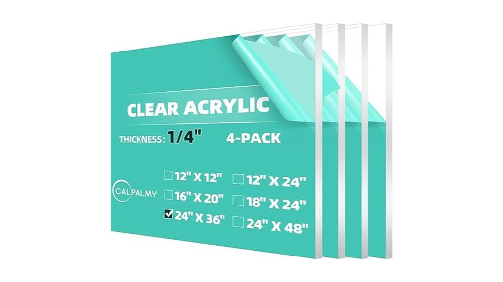 clear acrylic sheets pack