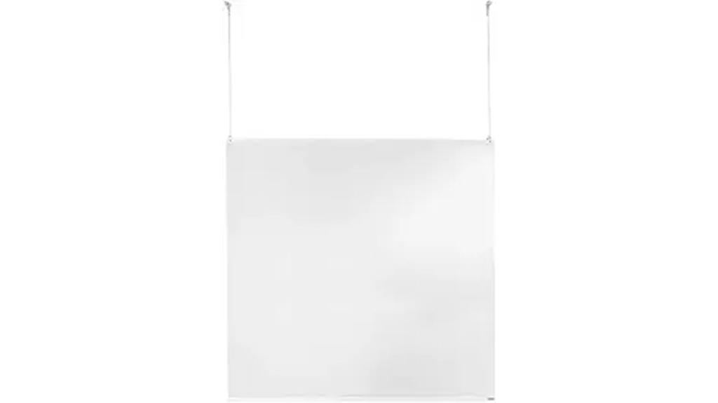 clear ceiling mounted sneeze guard