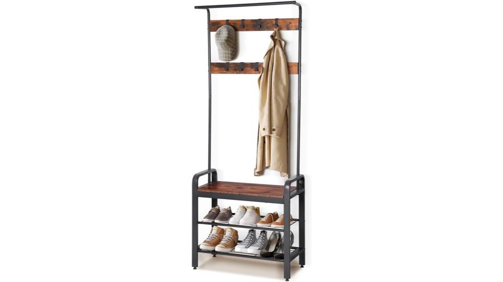 coat rack with bench