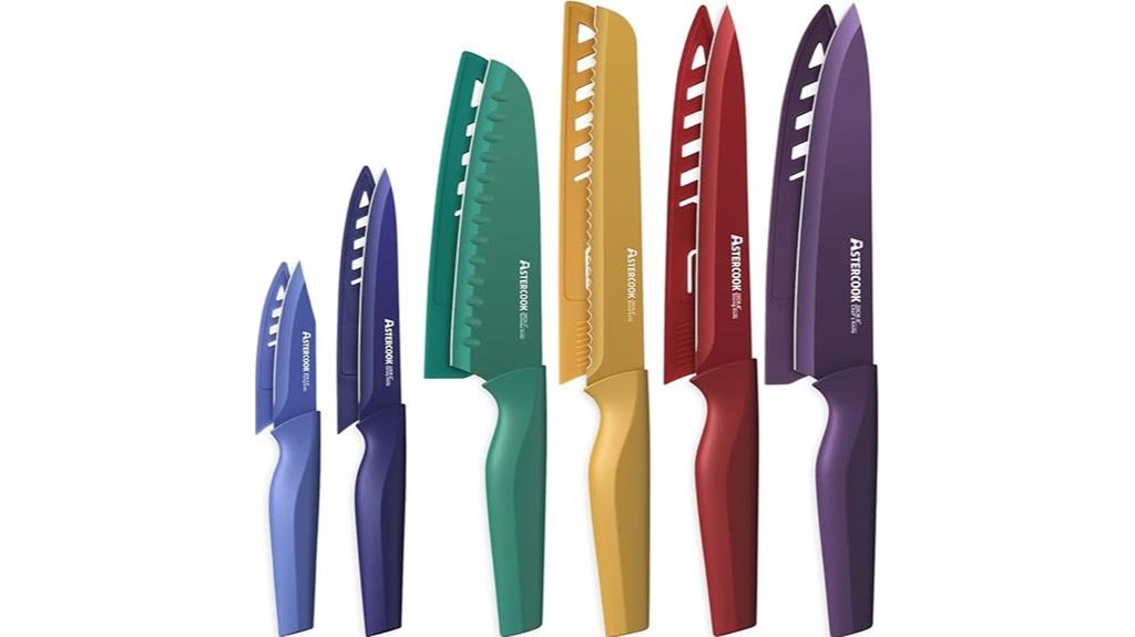 color coded knife set