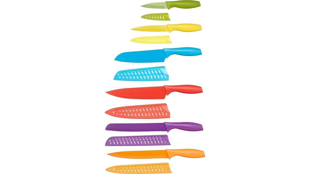 colorful dishwasher safe knife set