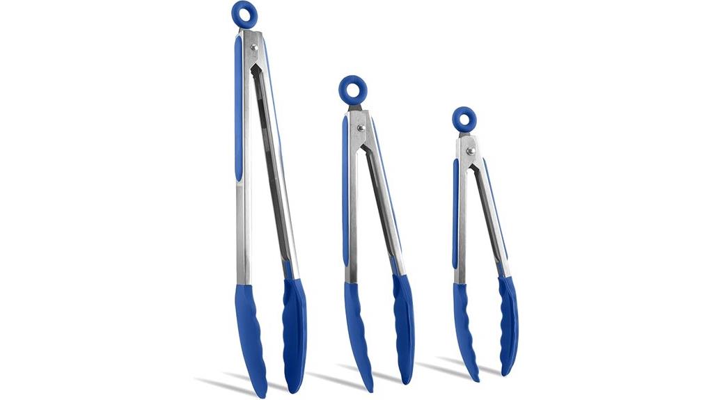 colorful stainless steel tongs