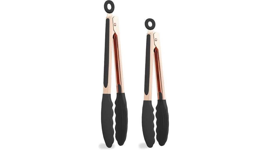 colorful stainless steel tongs