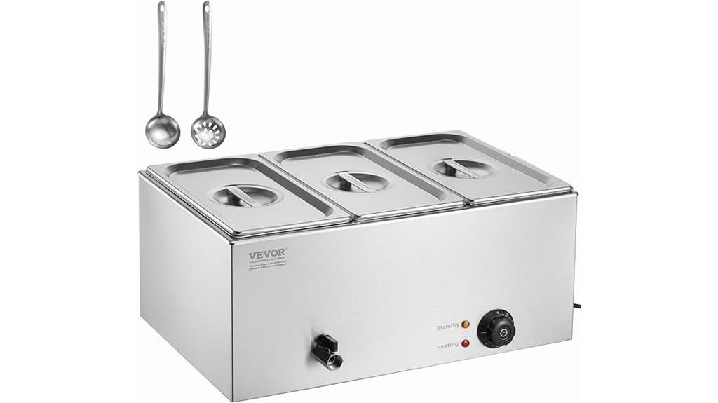 commercial food warmer with temperature control