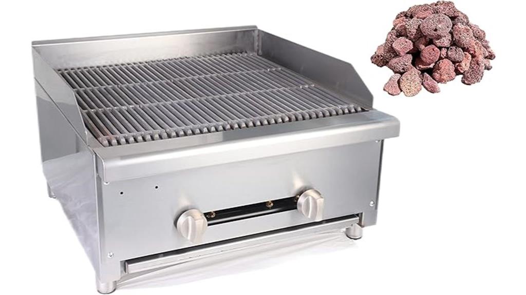 commercial gas charbroilers set