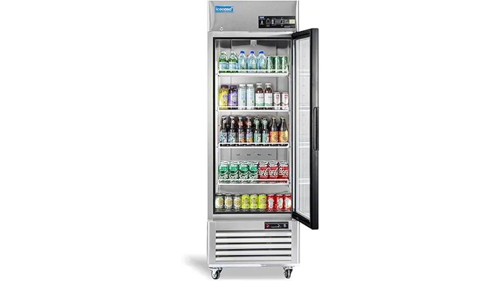 commercial glass door refrigerator