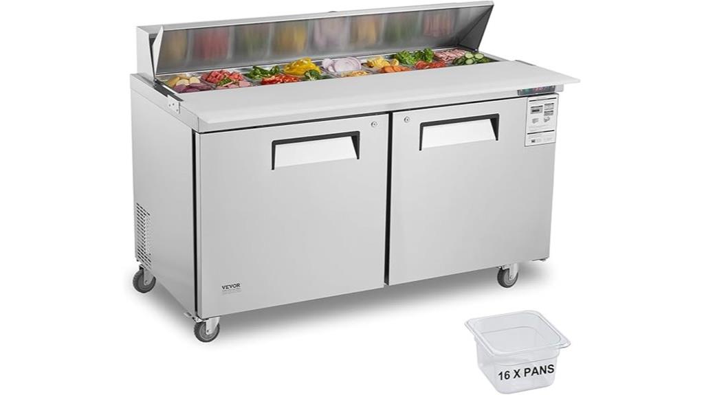 commercial refrigerator sandwich table