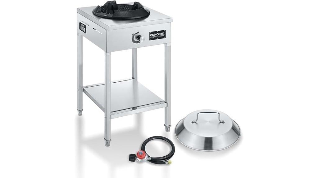 commercial stainless steel wok range