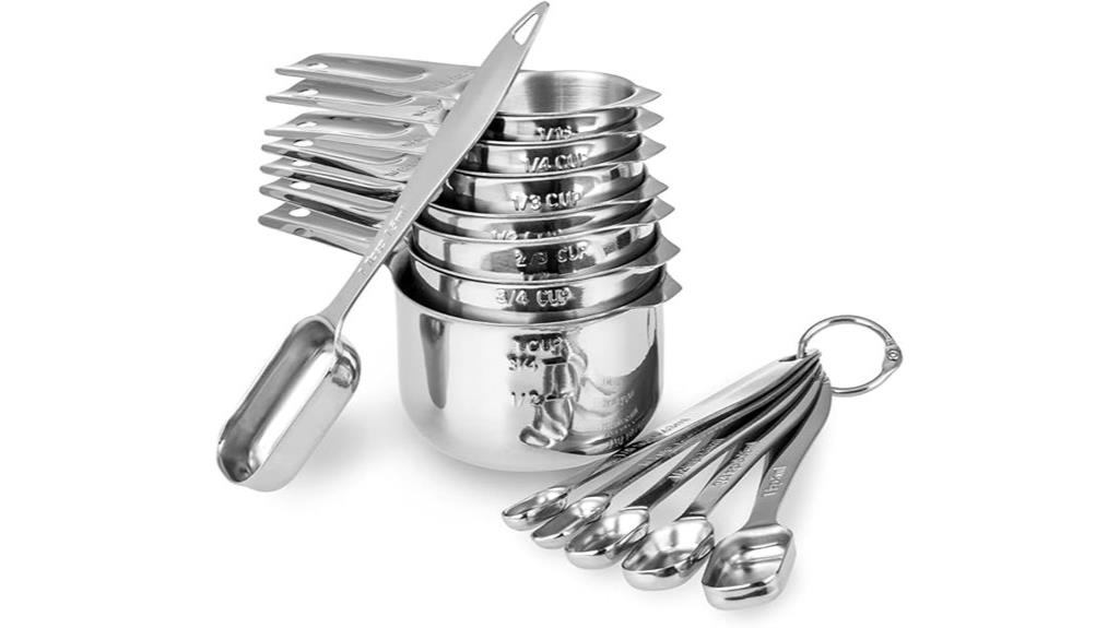 complete stainless measuring set