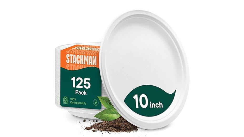compostable 125 pack dinner plates